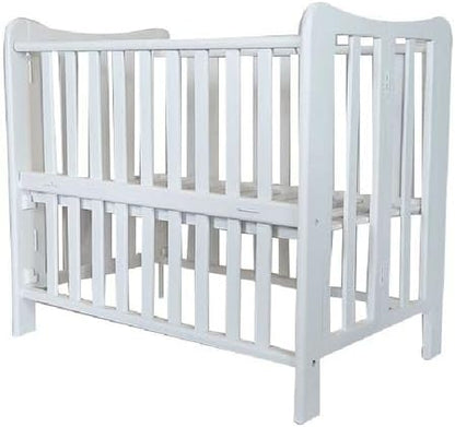 Beech Wood Baby Bed 3 Levels - White Up to 5 Years