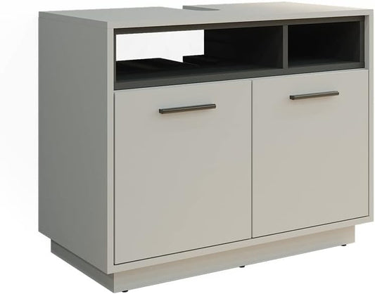Vicco Beatrice Vanity Unit Modern 80 x 64 cm Bathroom Cabinet Bathroom Cabinet Bathroom Furniture Cupboard Door Cupboard Compartment (Grey-Anthracite)