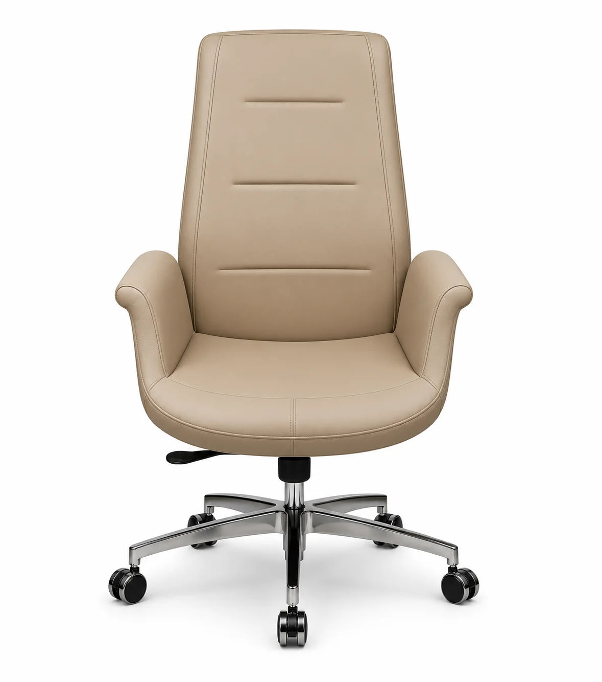 Modern Luxury Executive Chair with Chrome Five-Star Base