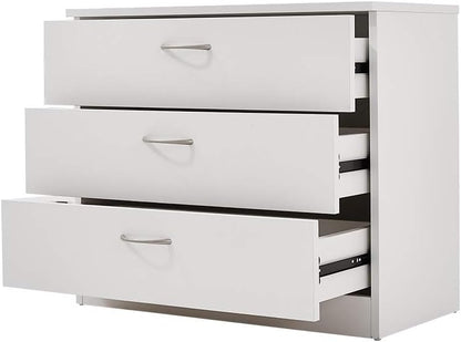 Panana Wooden 2 Door Wardrobes with 3 Chest of Drawer Unit for Bedroom Furniture