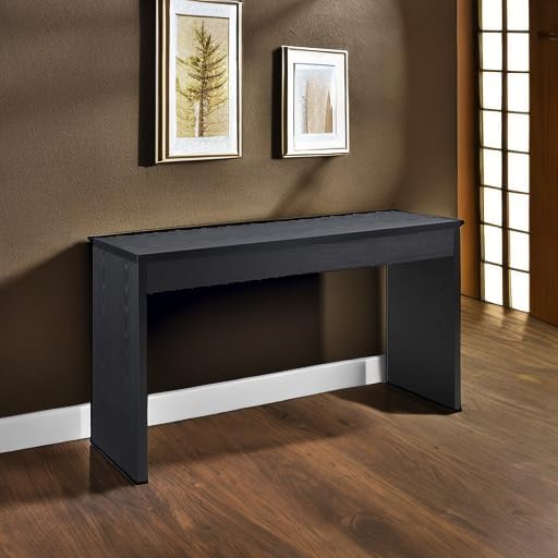 Convenience Concepts Northfield Hall Console Desk Table, 48(L) x 15.5(W) x 28"(H), Black