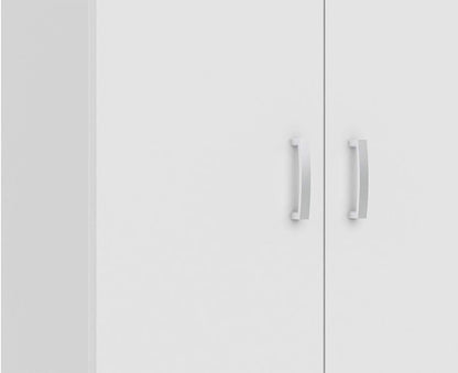 Mirjan24 Terni Wardrobe 2 Door Wardrobe with Insert Panels, Hinged Door Cupboard, Choice of Colours, White, Sonoma (White)
