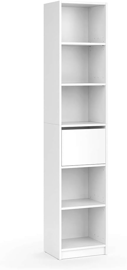 Vicco Guest Wardrobe White Hallway Cupboard - Open Walk In Clothes Rack Wardrobe Hallway Niche Coat Stand (Cabinet Side)