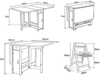 Wood Table and Four Chairs