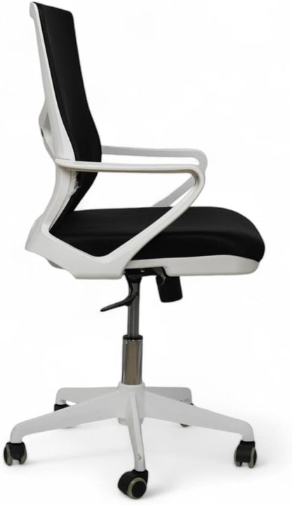 Adjustable Office Chair, Black and white, 24W x 50L cm (WITHOUT HEAD REST)