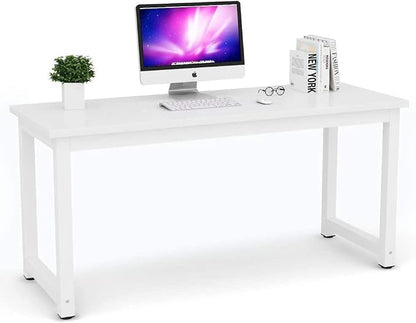Computer Desk, 63 inch Large Office Desk Computer Table Study Writing Desk for Home Office