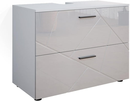 Vicco Irma Vanity Unit Bathroom Cabinet 80 cm High Gloss