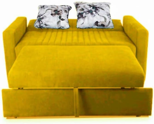 Aldora imza tow seater sofa bed_yallow