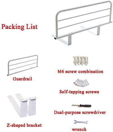 Bed Handrails, Bed Rail Safety Supports, Safety Side Guard Bed Guardrails, Elderly and Assisted Handling Obstacle Bed Guardrails,120x42cm