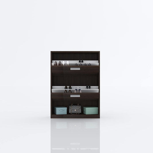 Artistico Shoe Organizer - 3 Levels, 80 cm (W) x 80 cm (D) x 110 cm (H), Brown, Entryway