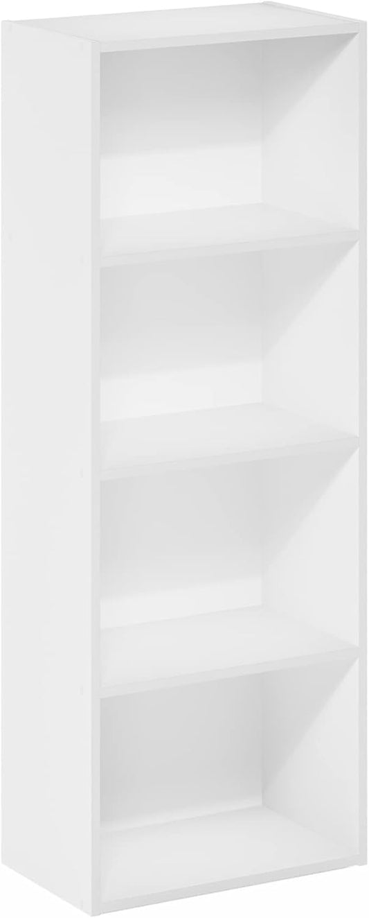 Furinno Luder Bookcase/Book/Storage, 4-Tier, White