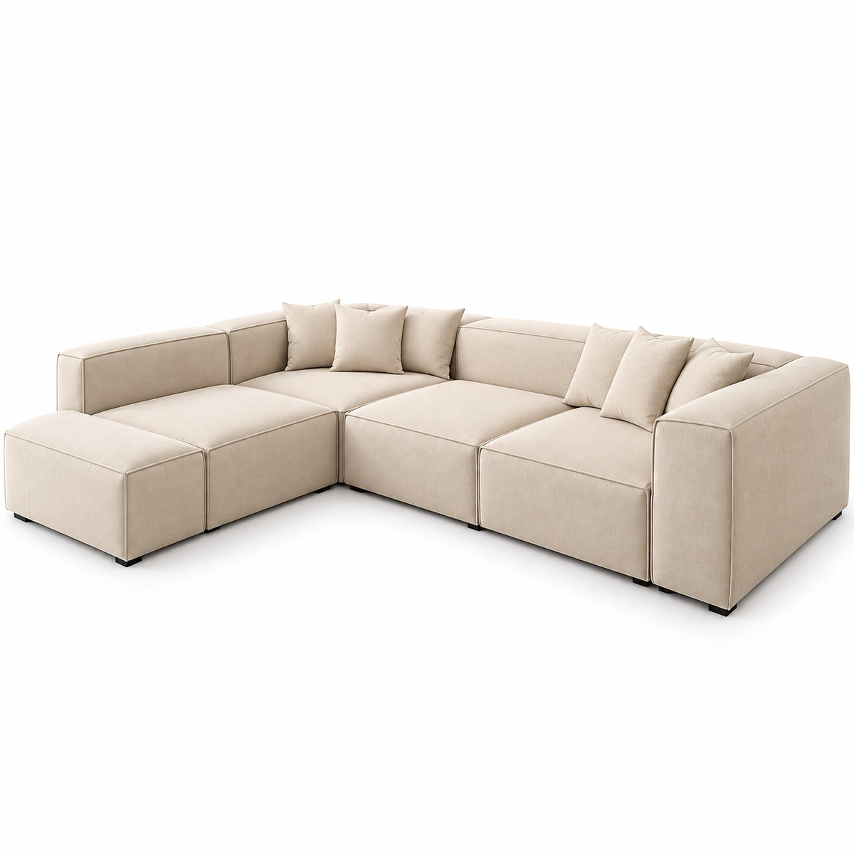 Modern Spacious Modular Sectional Sofa