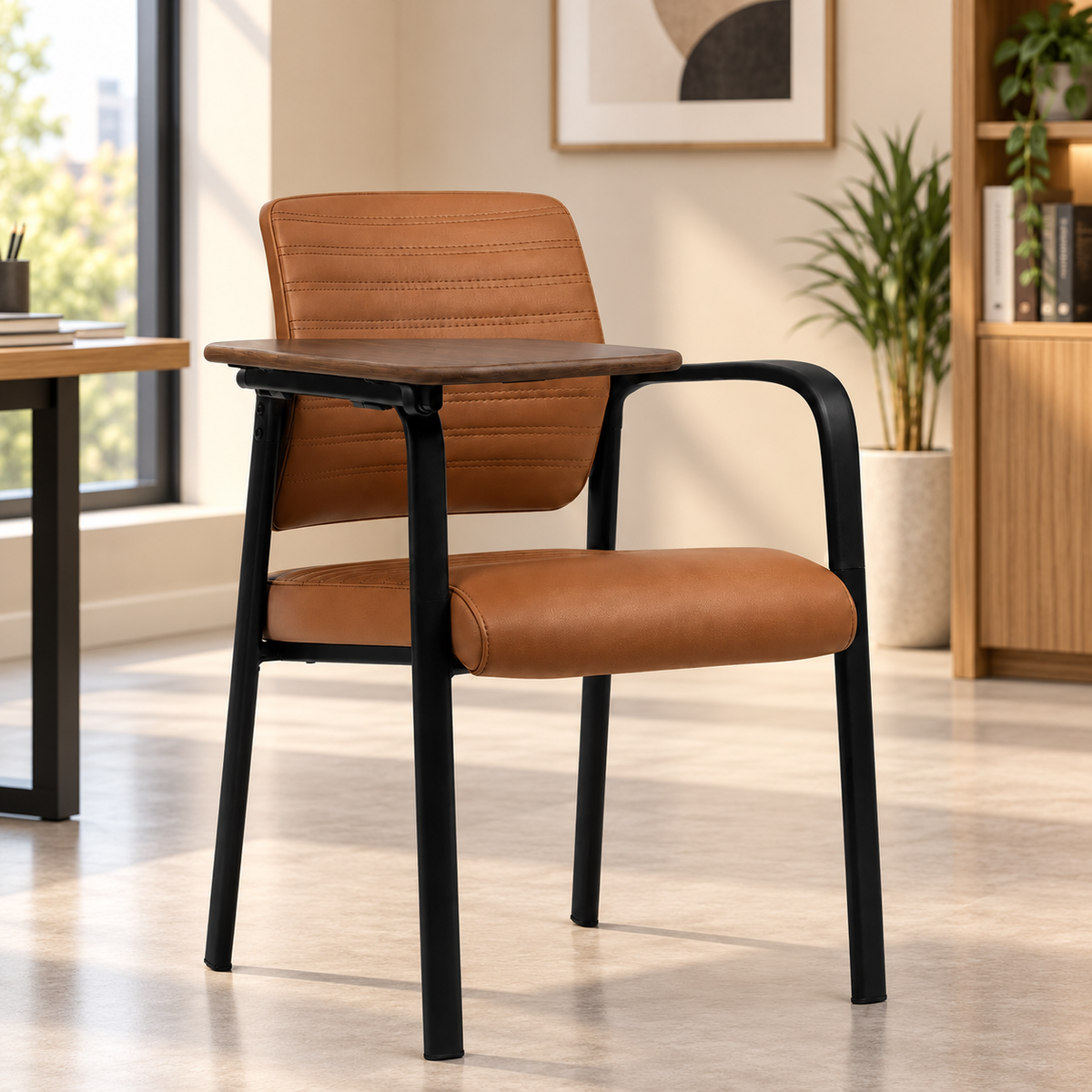 Modern Executive Office Chair with Writing Tablet