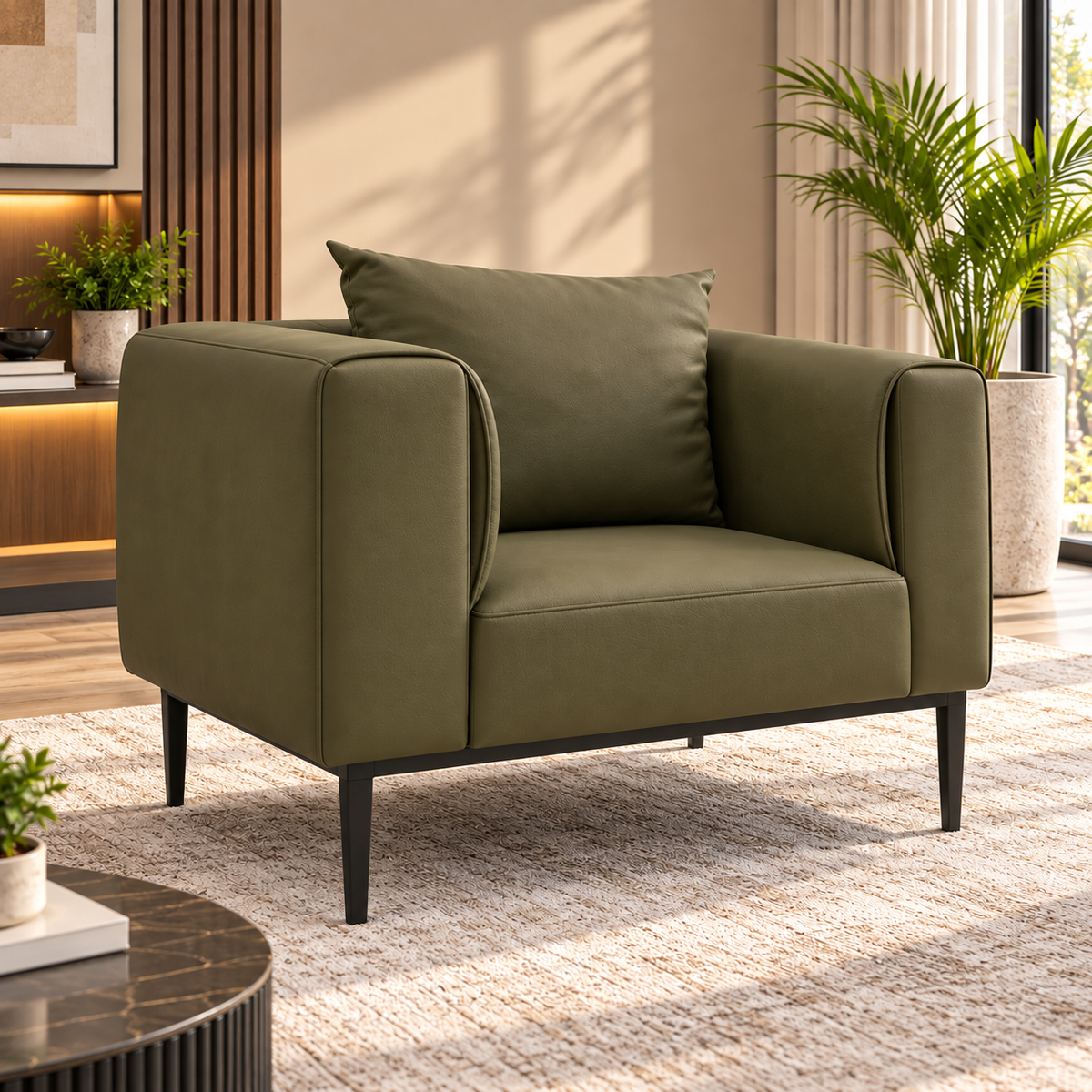 Modern Upholstered Accent Armchair