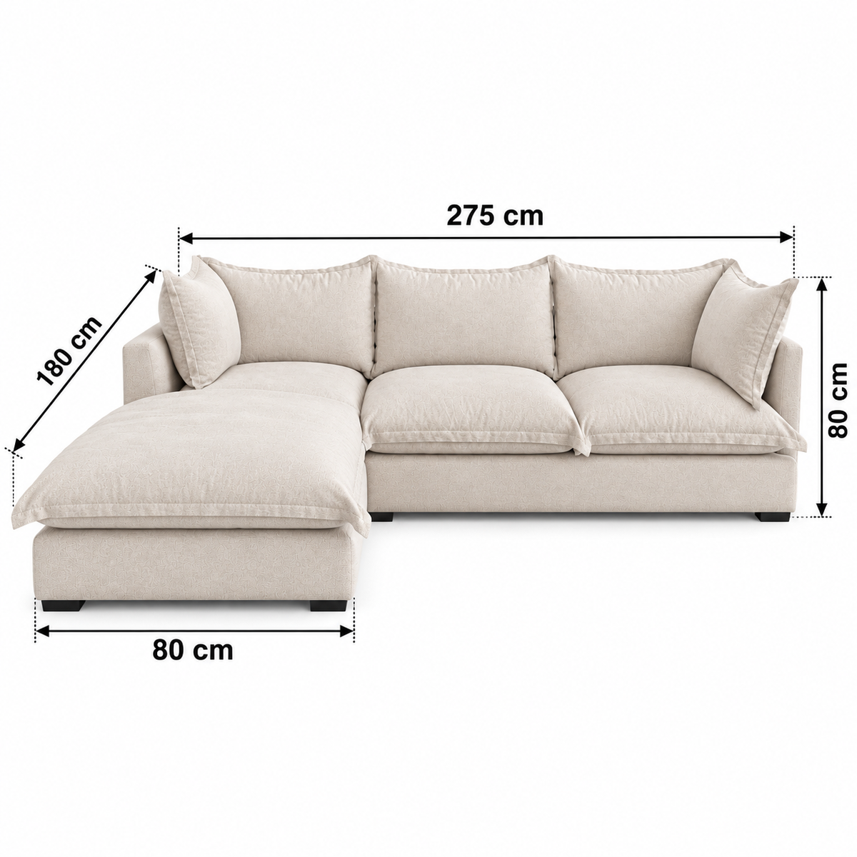 Modern L-Shaped Sectional Sofa with Chaise