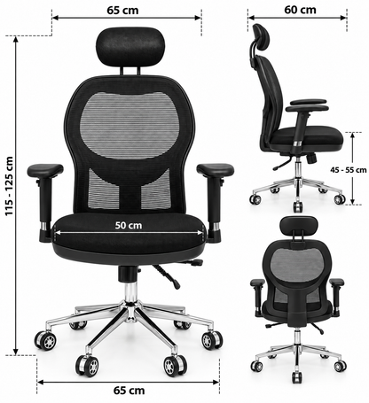 Ergonomic Mesh Office Chair with Adjustable Headrest