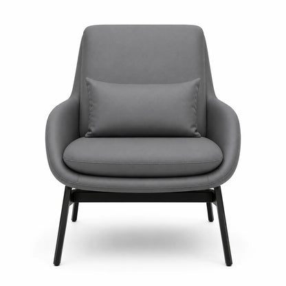 Modern Upholstered Lounge Chair with Accent Cushion