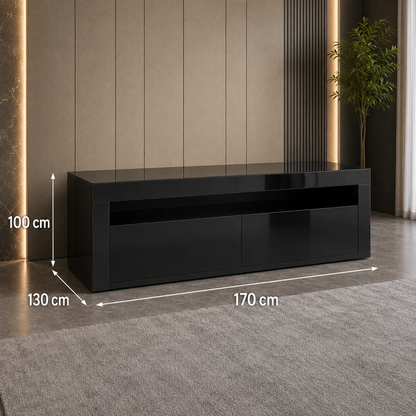 BRG1550 LED TV Stand Cabinet Unit with Blue LED Lights