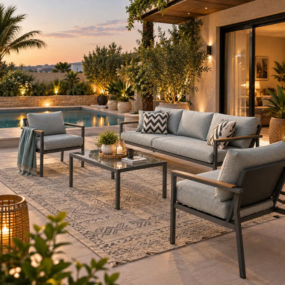 Modern Outdoor Patio Sofa & Chair Set