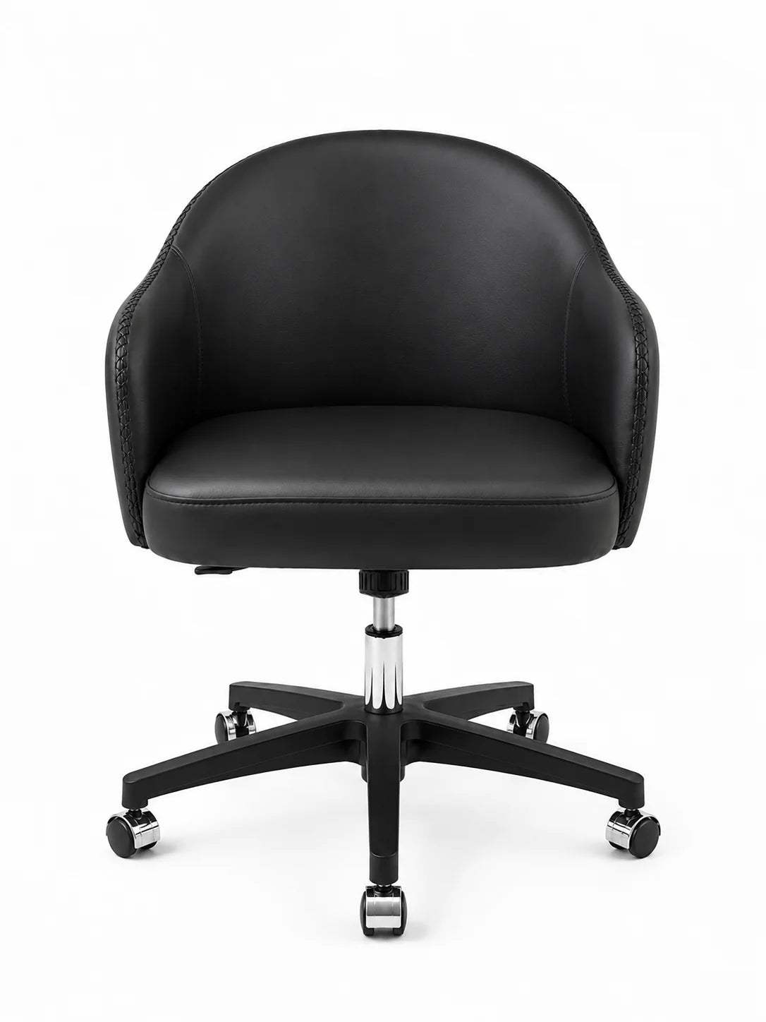 Contemporary Swivel Office Chair with Curved Backrest