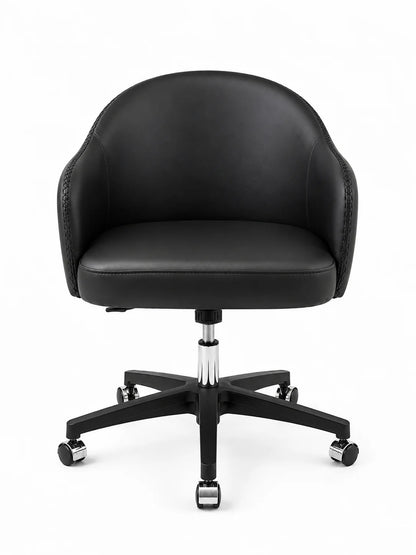 Contemporary Swivel Office Chair with Curved Backrest