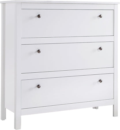 FurniFlex Wardrobe Dresser Sideboard, 92 cm x 98 cm x 110 cm Size, White