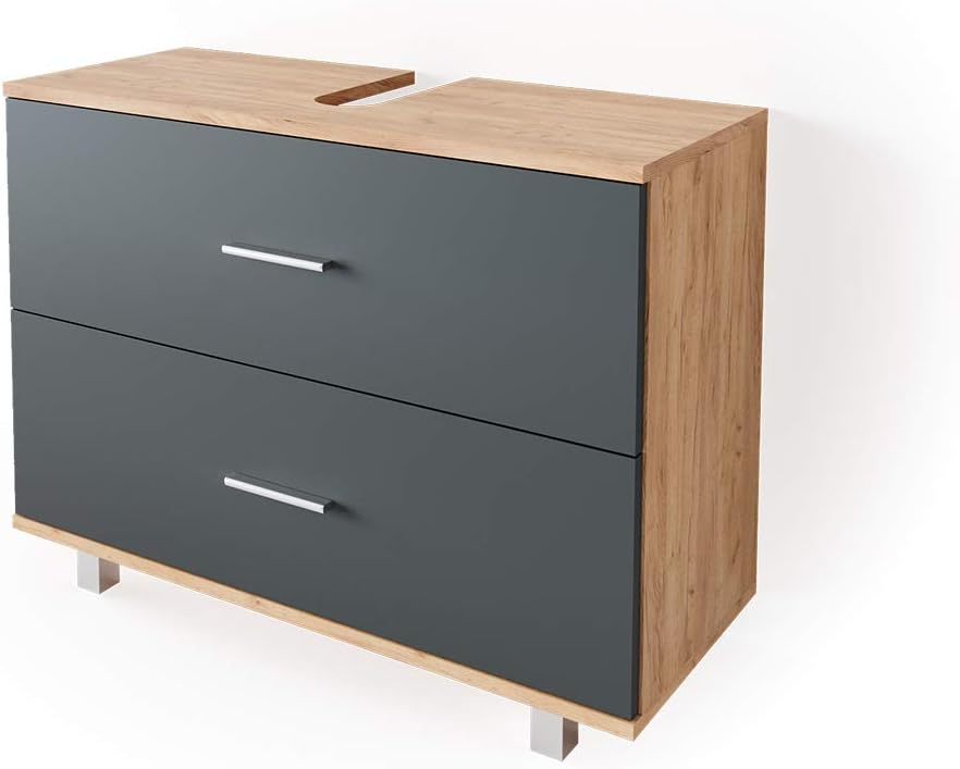 Vicco Ilias Vanity Unit 80 x 60.8 cm Oak/Anthracite