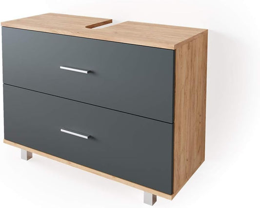 Vicco Ilias Vanity Unit 80 x 60.8 cm Oak/Anthracite