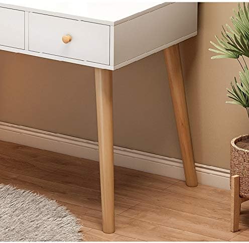 TecnoMobili Melamine Dressing Table, White - H 85 cm x W 54 cm x D 45 cm (white-high end)