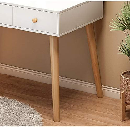 TecnoMobili Melamine Dressing Table, White - H 85 cm x W 54 cm x D 45 cm (white-high end)