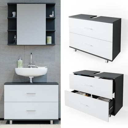 Vicco Ilias Vanity Unit 80 x 60.8 cm Anthracite/White