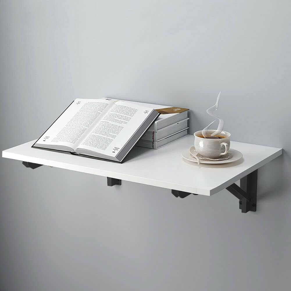 Home gallery Wall mounted folding desk 120 x 60 cm white x black