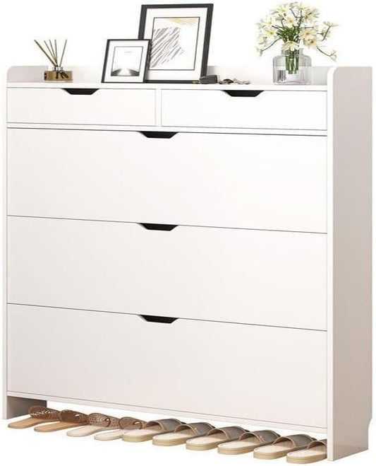 C&C Home Modern Multi-level Shoe Cabinet Multi Purpose Entryway Shoes storage Rack 60x 17 x 125 cm