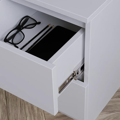 AnneFish Nightstand With 2 Drawers for Bedroom, Bedside table Small Night Stand with Drawers End Table Modern, Bedroom Accessories 40 * 40 * 50cm