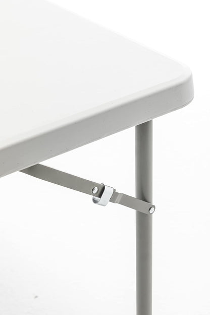 BTEXPERT White 34" Square Granite Plastic Folding Table Portable for Card Board Games Nights Gatherings Party Home Indoor Outdoor Lightweight, One