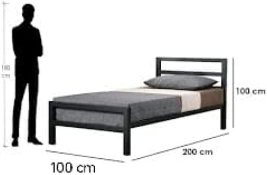 Metal bed 100cm - white