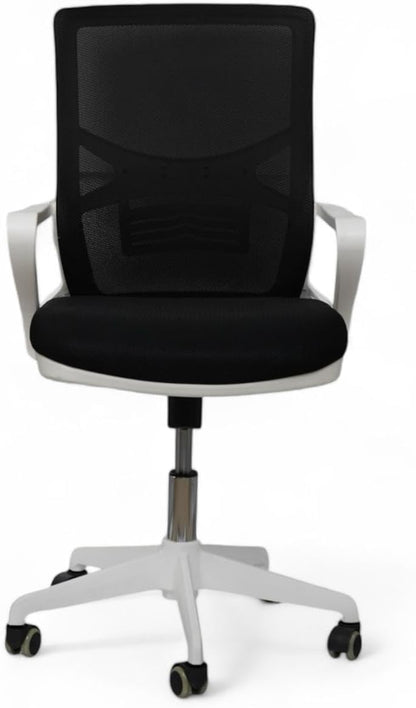 Adjustable Office Chair, Black and white, 24W x 50L cm (WITHOUT HEAD REST)