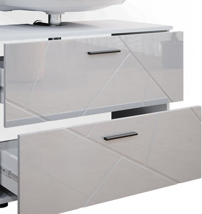 Vicco Irma Vanity Unit Bathroom Cabinet 80 cm High Gloss