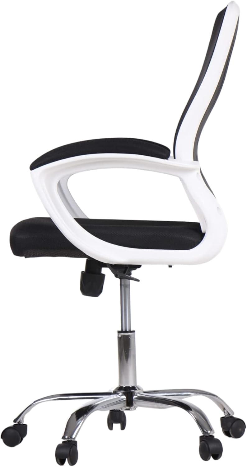 Meeting Room Office Chair with White Body and Metal Star - Dream Desk (Black)