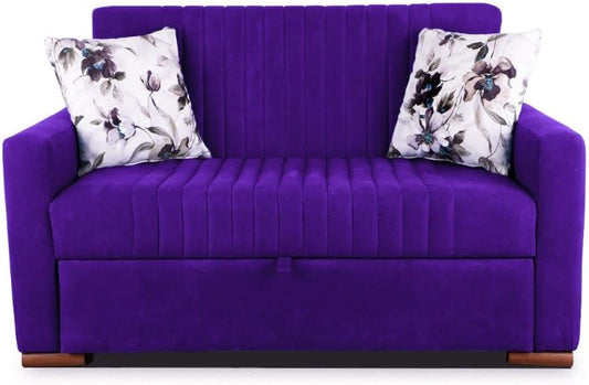 Aldora imza tow seater sofa bed_purple