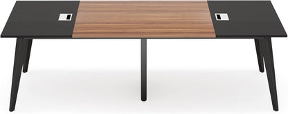 Tribesigns 8FT Conference Table, 94.5L x 47.2W inch Large Modern Meeting Table, Seminar Training Table with Grommet Holes for Office Conference Room