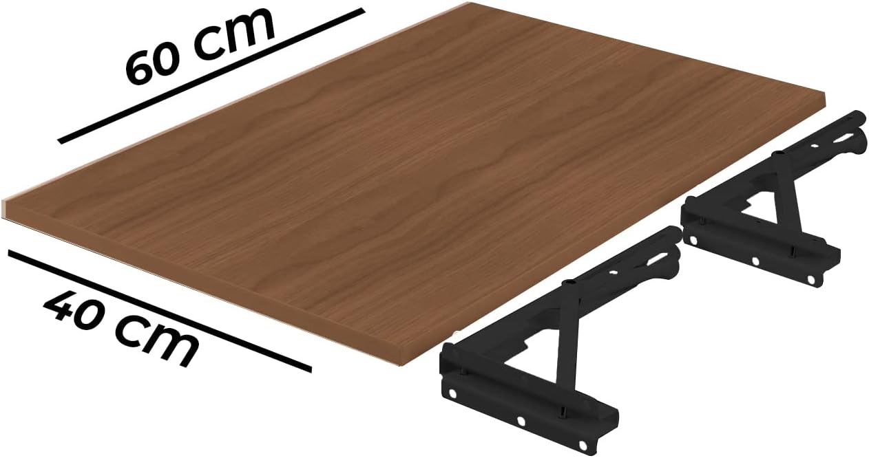 Home Gallery Wall mounted folding desk 60 x 40 cm brown x black