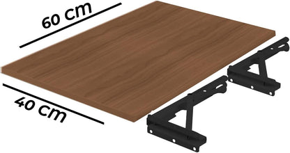 Home Gallery Wall mounted folding desk 60 x 40 cm brown x black