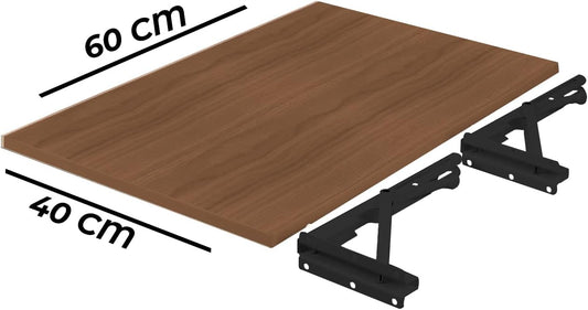 Home Gallery Wall mounted folding desk 60 x 40 cm brown x black