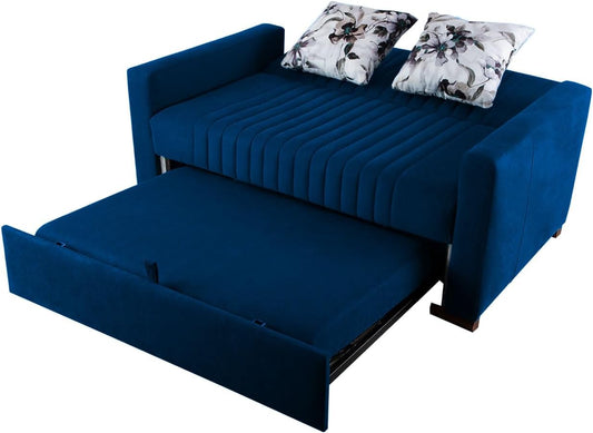 Aldora imza tow seater sofa bed_blue