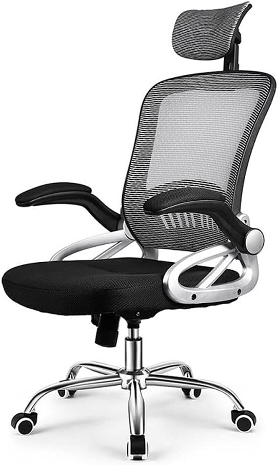 KAYLEENDEER Ergonomic Office Chair, High-Back Reclining Chair, Comfortable Mesh Computer Chair,Cushion Lumbar Support, with Adjustable Swivel Rolling Gaming Chair (Grey)