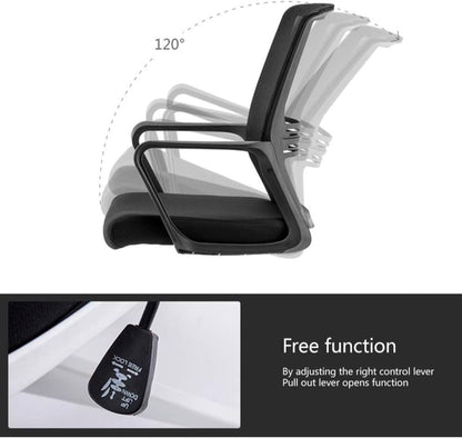 Adjustable Office Chair, Black and white, 24W x 50L cm (WITHOUT HEAD REST)