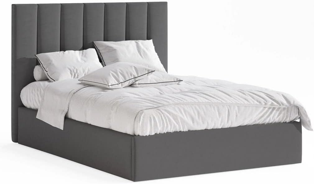 Golden Life Bed 120 x 200 cm Slats Design, Gray