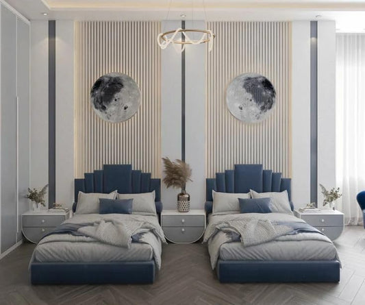 Manzzeli Durga Set of 2 Beds-2S, 195D x 120H x 100W