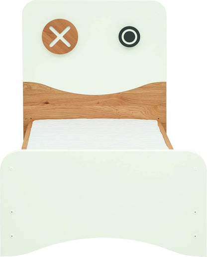 FurniFlex Minimo Baby Cot with Slatted Base + 3-Door Wardrobe with Drawer, Snow White/Natural Oak